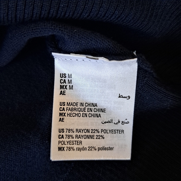 Karen Scott Cardigan Women's Medium Navy Blue Long Sleeved Sweater Button Up - Picture 8 of 13